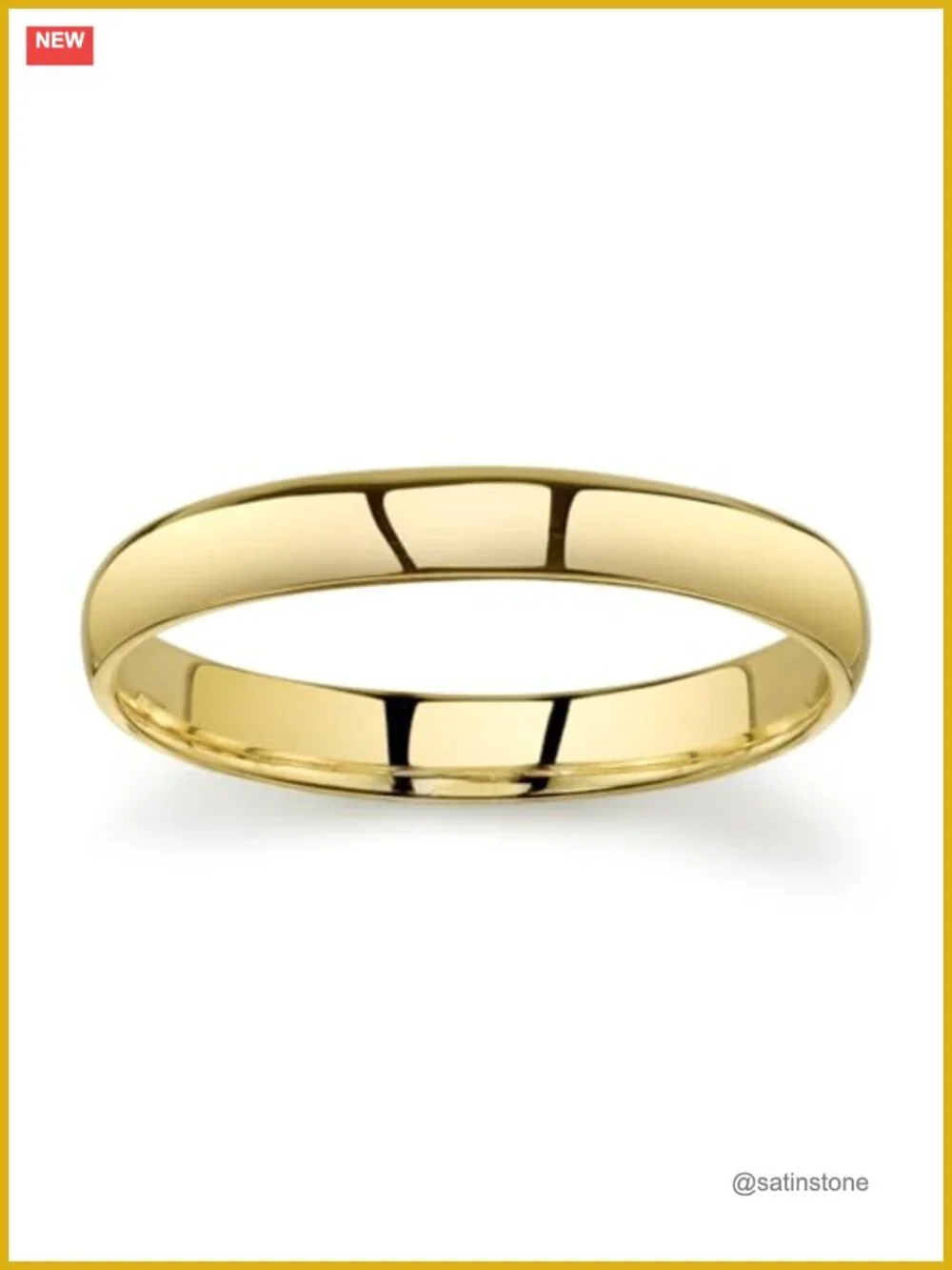 10k Yellow Gold Wedding Band Ring Size 7 Comfort Fit